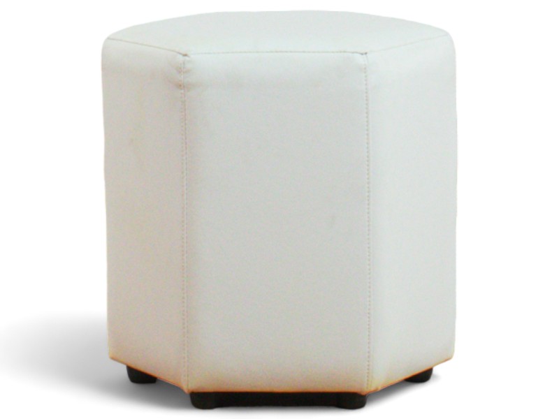 Puff Sextavado - Branco